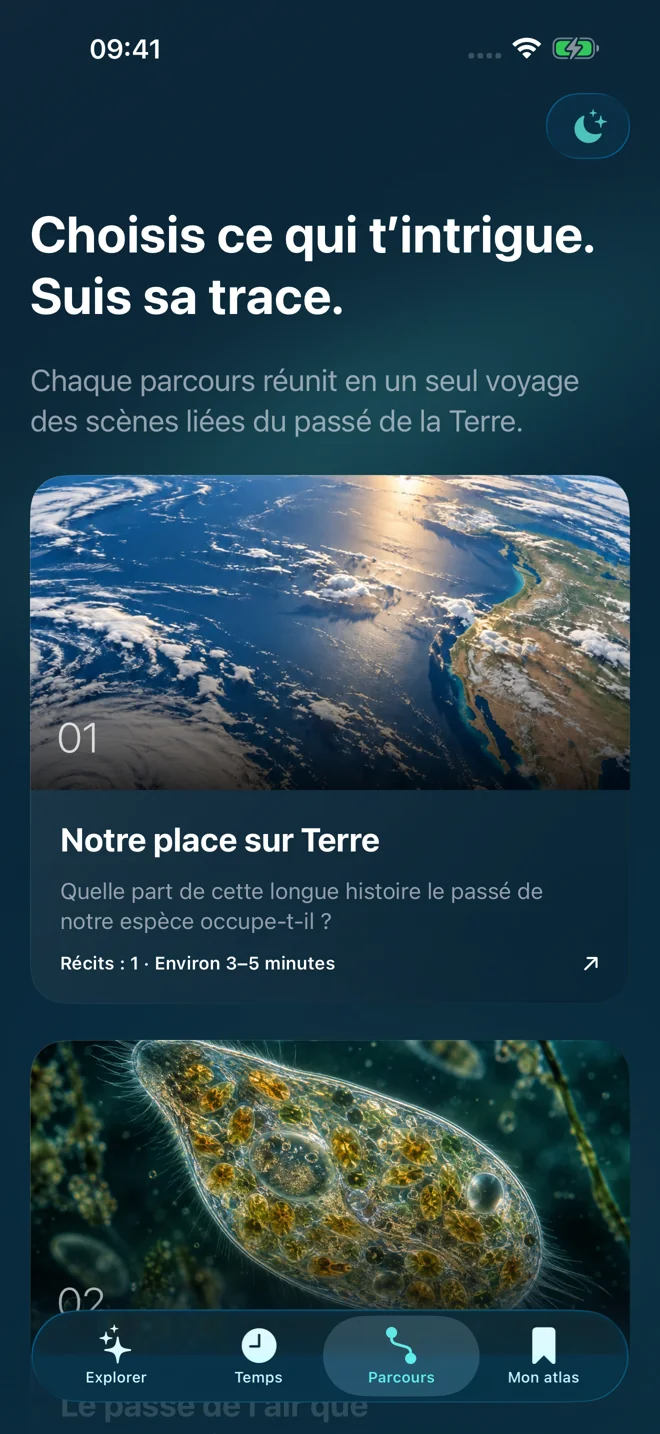 Atlas de la Terre — aperçu 2 de l’application en français