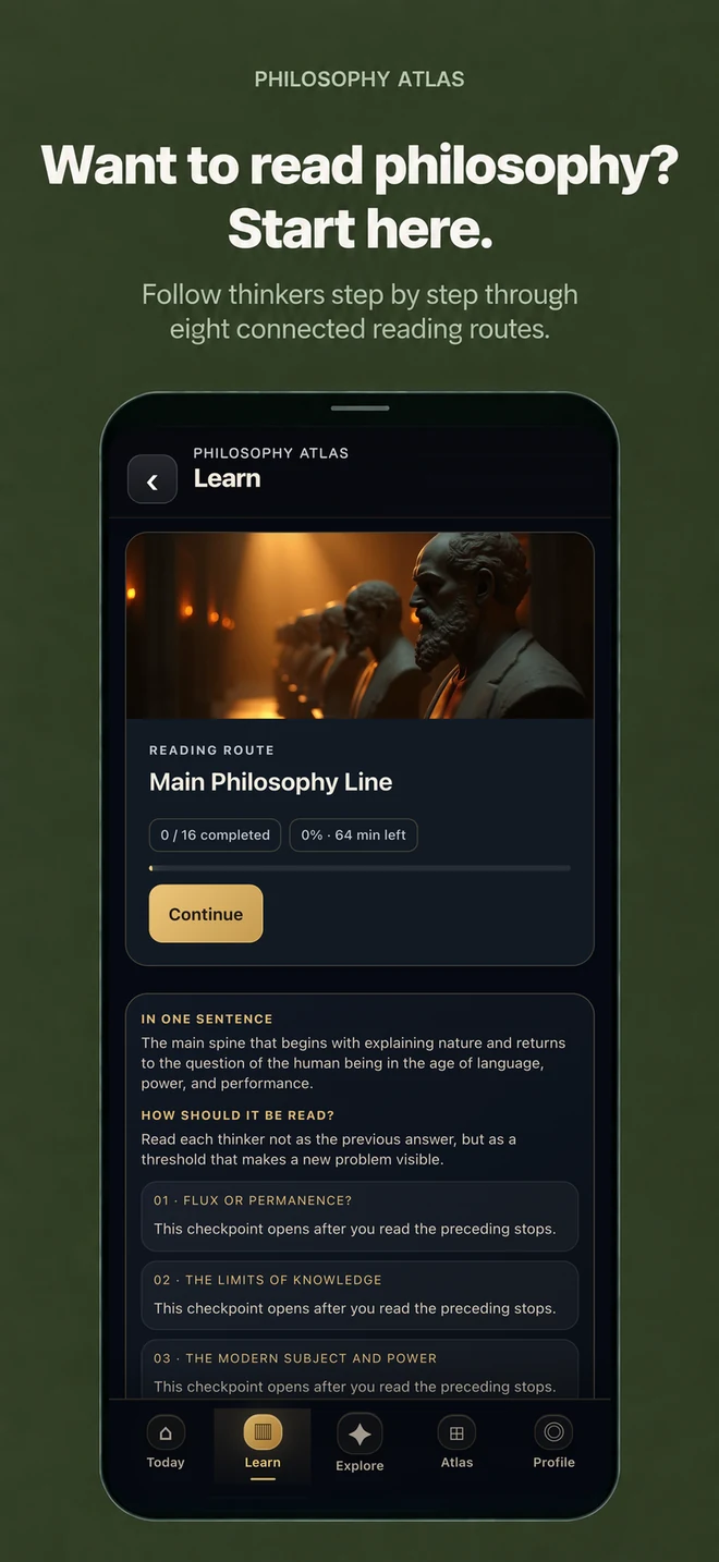 Philosophy Atlas: Want to read philosophy? Start here.: Follow thinkers step by step through eight connected reading routes.
