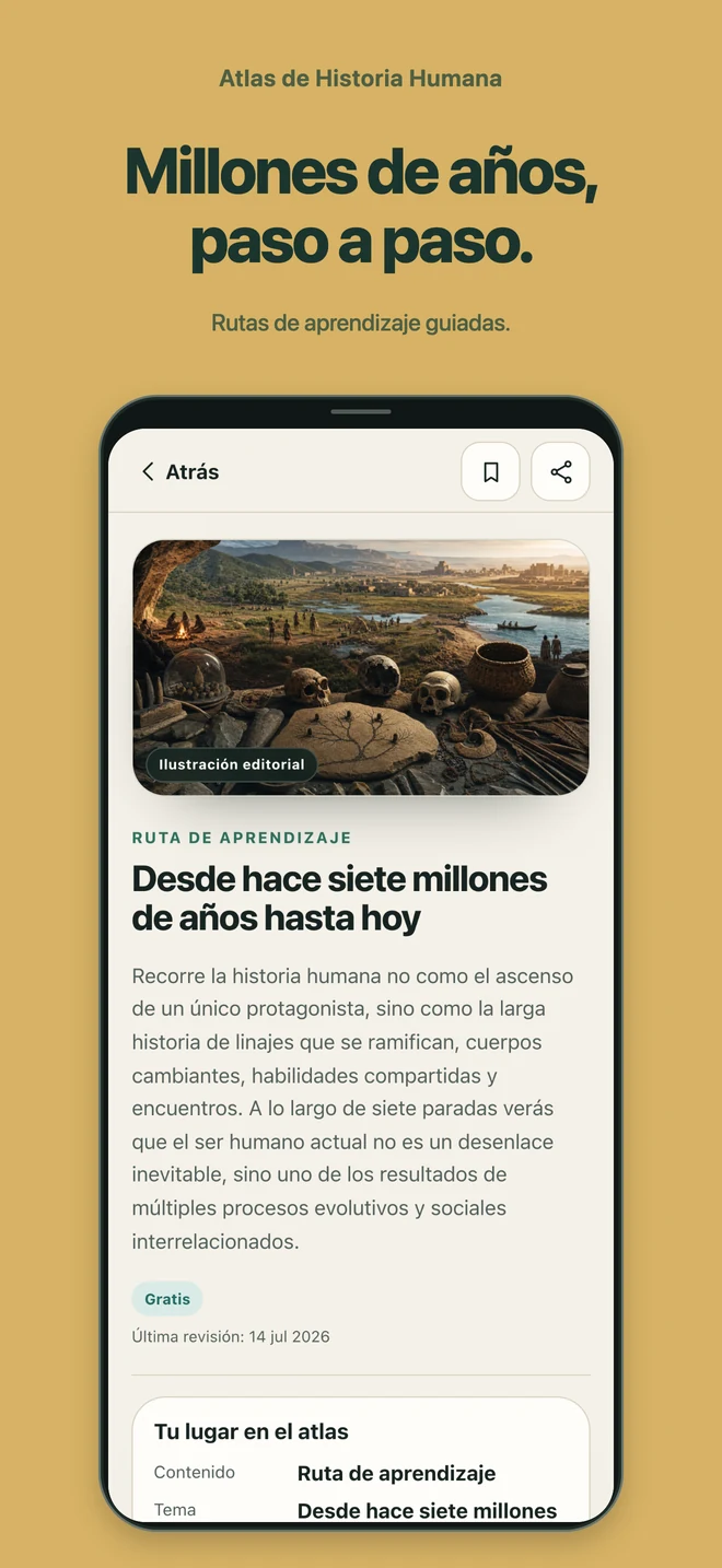 Atlas de Historia Humana: Millones de años, paso a paso. Rutas de aprendizaje guiadas.