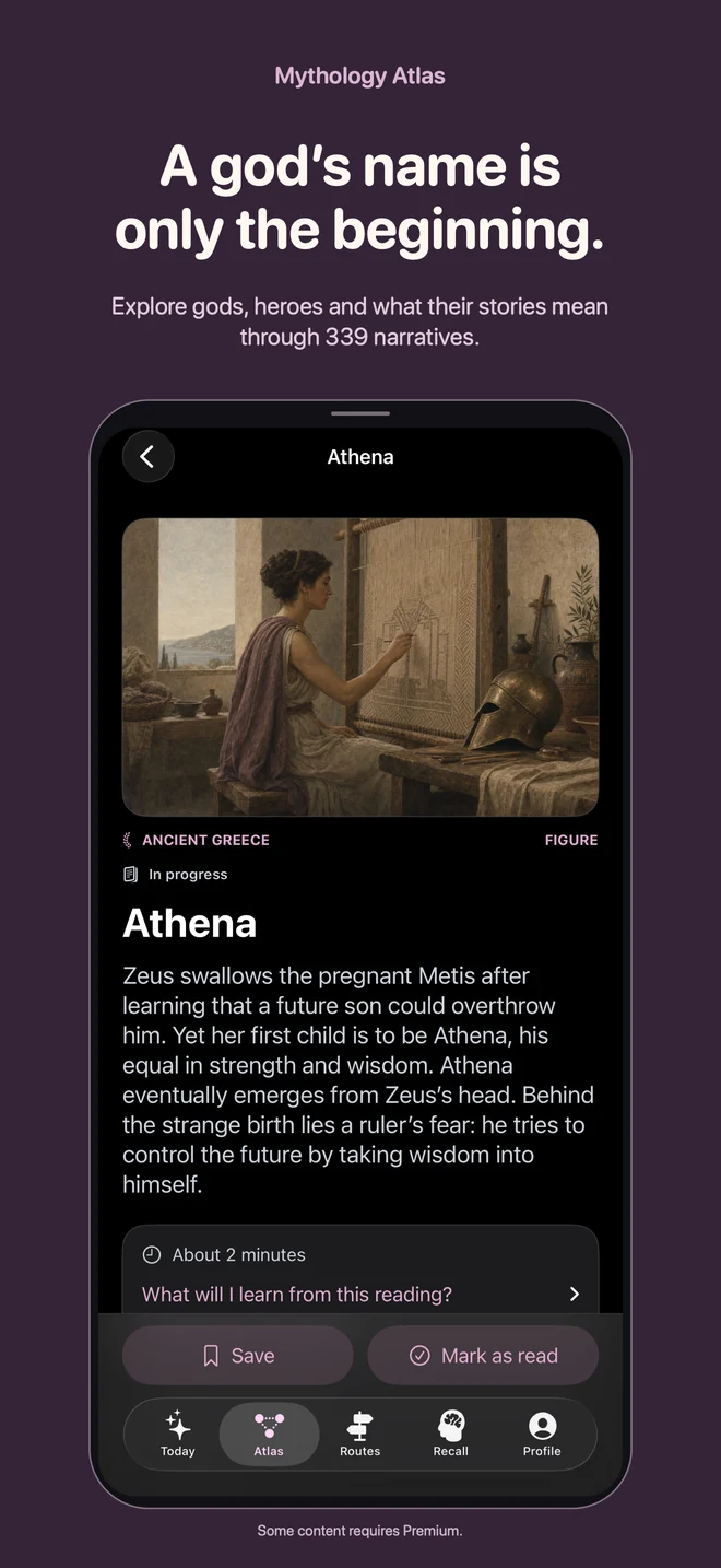 Mythology Atlas: A god’s name is only the beginning. Explore gods, heroes and what their stories mean through 339 narratives.